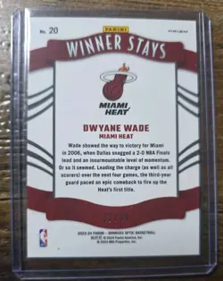 2023-24 Panini Donruss Optic - Winner Stays Dwyane Wade #20 Holo Prizm /39 - Image 2