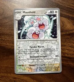 Pokemon TCG Maushold Reverse Holo Illustration Rare Sv08 158/191 English - Image 1