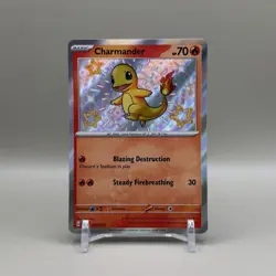 Charmander 109/091 Shiny Rare Paldean Fates Pokemon Holo - Image 1