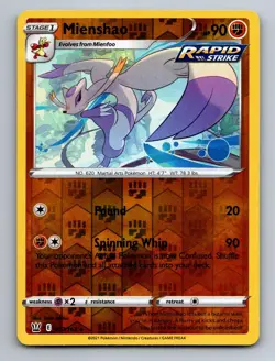 Mienshao 077/163 Rare Battle Styles Pokemon Near Mint Reverse Holo - Image 1