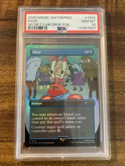 MTG✨DAZE 🌈 FOIL✨SLD SPONGEBOB Internet Sensation PSA 10 GEM MINT RARE Instant - Image 1