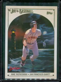 2023 Topps x Bob Ross: The Joy of Baseball #91 Mike Yastrzemski - Image 1