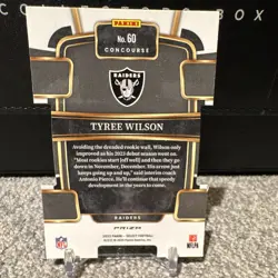 Panini 2023 Select Football Tyree Wilson RC Zebra Prizm Concourse #60 Raiders - Image 2