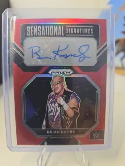 2023 Prizm WWE Sensational Signatures Red /99 Brian Knobbs Knobs Auto - Image 1