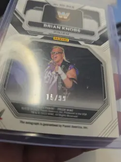 2023 Prizm WWE Sensational Signatures Red /99 Brian Knobbs Knobs Auto - Image 3