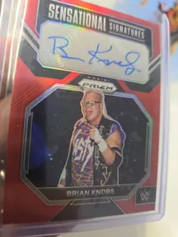 2023 Prizm WWE Sensational Signatures Red /99 Brian Knobbs Knobs Auto - Image 4