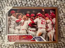 2023 Topps Series 1 St. Louis Cardinals #234 SSP Image Variation Golden Mirror - Image 1