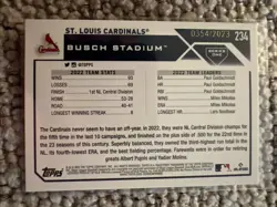 2023 Topps Series 1 St. Louis Cardinals #234 SSP Image Variation Golden Mirror - Image 2