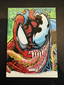 2026 Topps Chrome Spider-man Venom 1/1 Sketch By Chris Foreman Marvel - Image 1