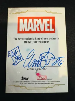 2026 Topps Chrome Spider-man Venom 1/1 Sketch By Chris Foreman Marvel - Image 2
