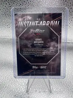 2018 Topps UFC Knockout Israel Adesanya Instant Arrival IA-14 6/8 Insert 🥊 🔥 - Image 2
