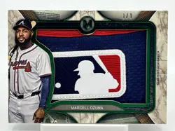 2025 Topps Museum Marcell Ozuna MLB Logo Patch 1/1 Braves Jumbo Relic Logoman - Image 1