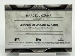 2025 Topps Museum Marcell Ozuna MLB Logo Patch 1/1 Braves Jumbo Relic Logoman - Image 2