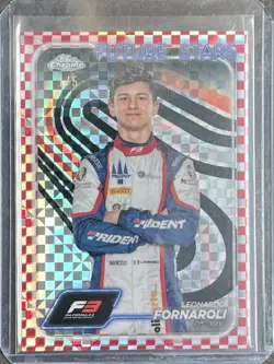 2024 Topps Chrome Formula 1 F3 Leonardo Fornaroli Red Checker 1/5 #46 - Image 1