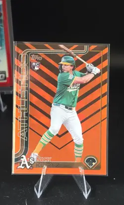 2025 Topps Update Series - Nick Kurtz #US201 Holiday Orange & Black Foil (RC) - Image 1