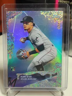 2020 Topps X Steve Aoki Isan Diaz Silver Funfetti #2/5 Holographic Foil RC - Image 1