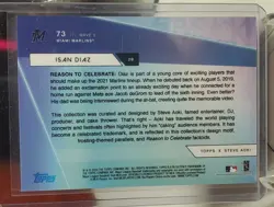 2020 Topps X Steve Aoki Isan Diaz Silver Funfetti #2/5 Holographic Foil RC - Image 3