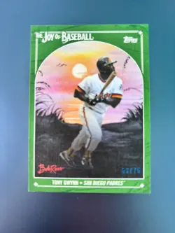 2023 Topps X Bob Ross The Joy of Baseball - Tony Gwynn #8 Sap Green Canvas /75 - Image 3