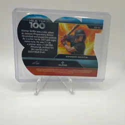 2025 Leaf Baseball Nation MiLB Top 100 Orange Cracked Ice Konnor Griffin 1/1 - Image 2
