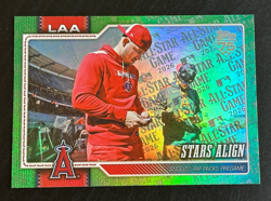2026 Topps Series 2 Mike Trout Stars Align /99 Green All-Star LA Angels Card 517 - Image 1
