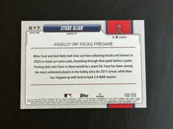 2026 Topps Series 2 Mike Trout Stars Align /99 Green All-Star LA Angels Card 517 - Image 2