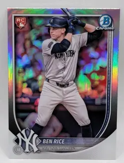 2025 Bowman Chrome Ben Rice Rookie Red RC SP #85 New York Yankees - Image 1