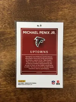 2024 Donruss Optic Uptowns #9 Michael Penix Jr. RC ROOKIE SP - Image 2