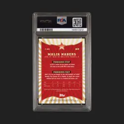 🔥2024 Topps Finest Malik Nabers #P-MN Prodigies Black Refractor Auto /25 PSA 10 - Image 2
