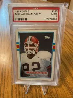 🔥 1989 Michael Dean Perry Topps #148 RC PSA 9 MINT Rookie Browns 🔥 - Image 1