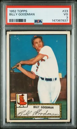 1952 TOPPS #23 BILLY GOODMAN PSA 3 - Image 1