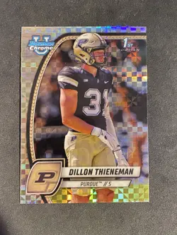 2024 Bowman University Chrome Dillon Thieneman X-Fractor Rookie #62 Oregon - Image 1