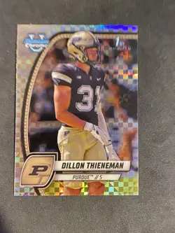2024 Bowman University Chrome Dillon Thieneman X-Fractor Rookie #62 Oregon - Image 3