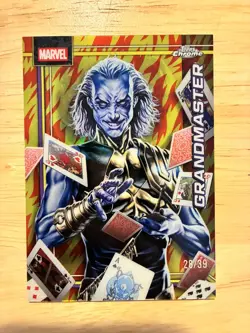 2026 Topps Chrome Marvel Grandmaster Human Torch Refractor #/39 - Avengers - Image 1