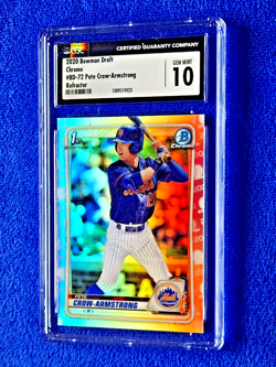 2020 Bowman Draft 1st Chrome Refractor Pete Crow-Armstrong Rookie #BD-72 10 GEM - Image 5