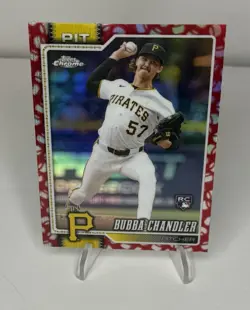 Topps Chrome Bubba Chandler Pittsburgh Pirates RC #93 Baseball Seam Refractor - Image 1