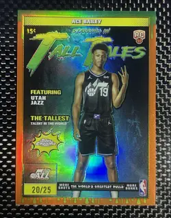 Topps 2025-26 Chrome - Ace Bailey Tall Tales #TT-23 RC /25 Utah Jazz - Image 1