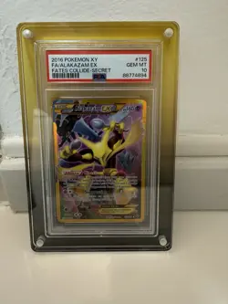 2016 Pokemon XY Fates Collide Alakazam EX 125/124 Secret Full Art Holo PSA 10 - Image 1