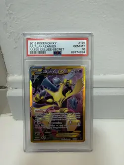 2016 Pokemon XY Fates Collide Alakazam EX 125/124 Secret Full Art Holo PSA 10 - Image 2