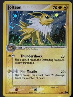 Jolteon 3/17 LP+ *HOLO SWIRL* Holo Rare POP Series 3 2006 Pokemon TCG - Image 4