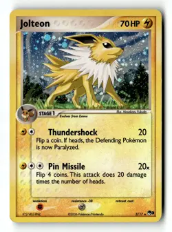 Pokemon Card Jolteon LP POP Series 3 Holo Rare 3/17 - Image 1