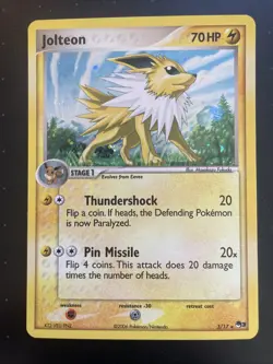 Pokemon Card Jolteon Pop Series 3 Holo Rare 3/17 2006 NM-LP - Image 2