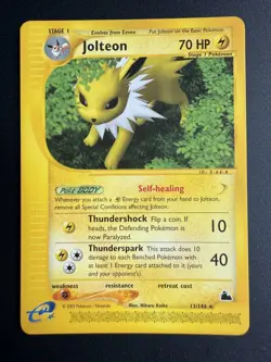 Jolteon 13/144 Non Holo Rare Pokemon Card Skyridge Set 2003 - Image 1