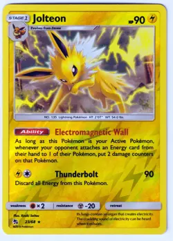 Jolteon Rare Hidden Fates 23/68 NM Reverse Holo Pokemon TCG - Image 1