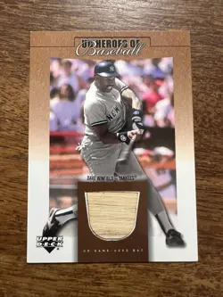 DAVE WINFIELD 2001 UD HEROES OF BASEBALL GAME USED BAT YANKEES #DW - Image 1