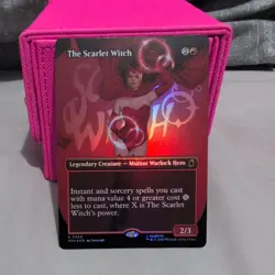 ~ The Scarlet Witch (Borderless) ~ NM Foil ~ Marvel Super Heroes ~ MTG ~ - Image 1