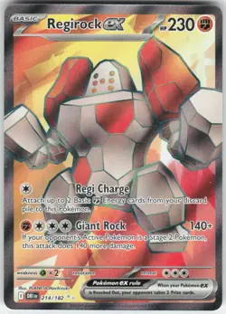 Regirock ex 214/182 Ultra Rare Destined Rivals Pokemon Holo Near Mint - Image 1