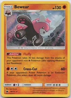 Bewear 56/111 Holo Rare Crimson Invasion Pokemon Holo Near Mint - Image 1