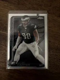 2025 Topps Chrome Jalen Carter Lightboard Refractor SSP Rare Eagles🦅 - Image 1