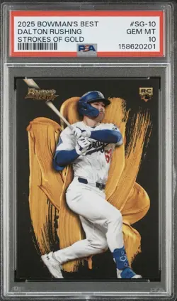 2025 Bowman's Best - Strokes of Gold Dalton Rushing #SG-10 (RC) - Image 1