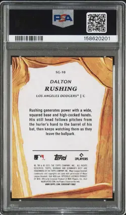 2025 Bowman's Best - Strokes of Gold Dalton Rushing #SG-10 (RC) - Image 2